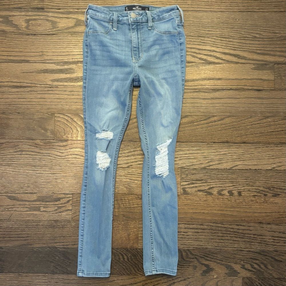 Hollister High Rise Legging Advanced Stretch Ripped Distressed • W24 L26 size 0S